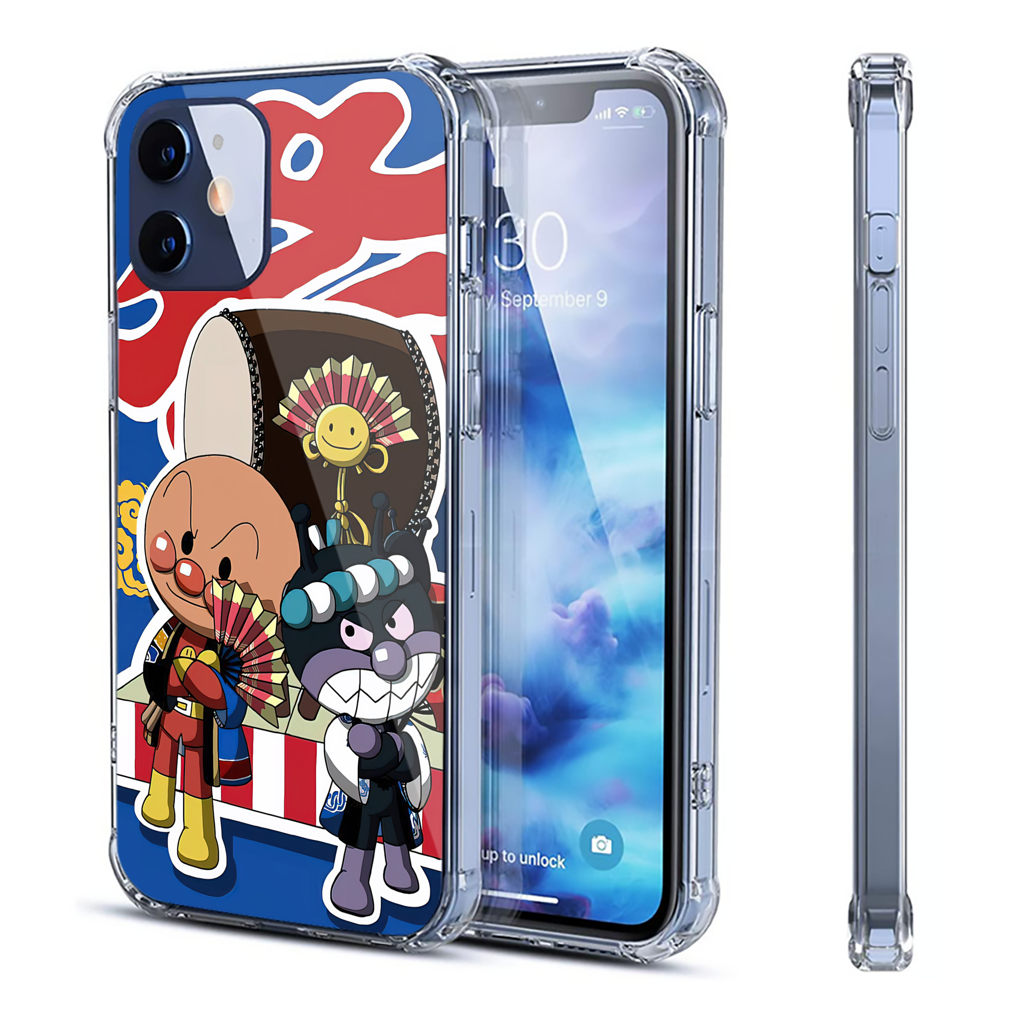 （画像用） アンパンマン Anpanman 【iPhone 12シリーズ対応】透明スマホケース（クリアソフトケース）